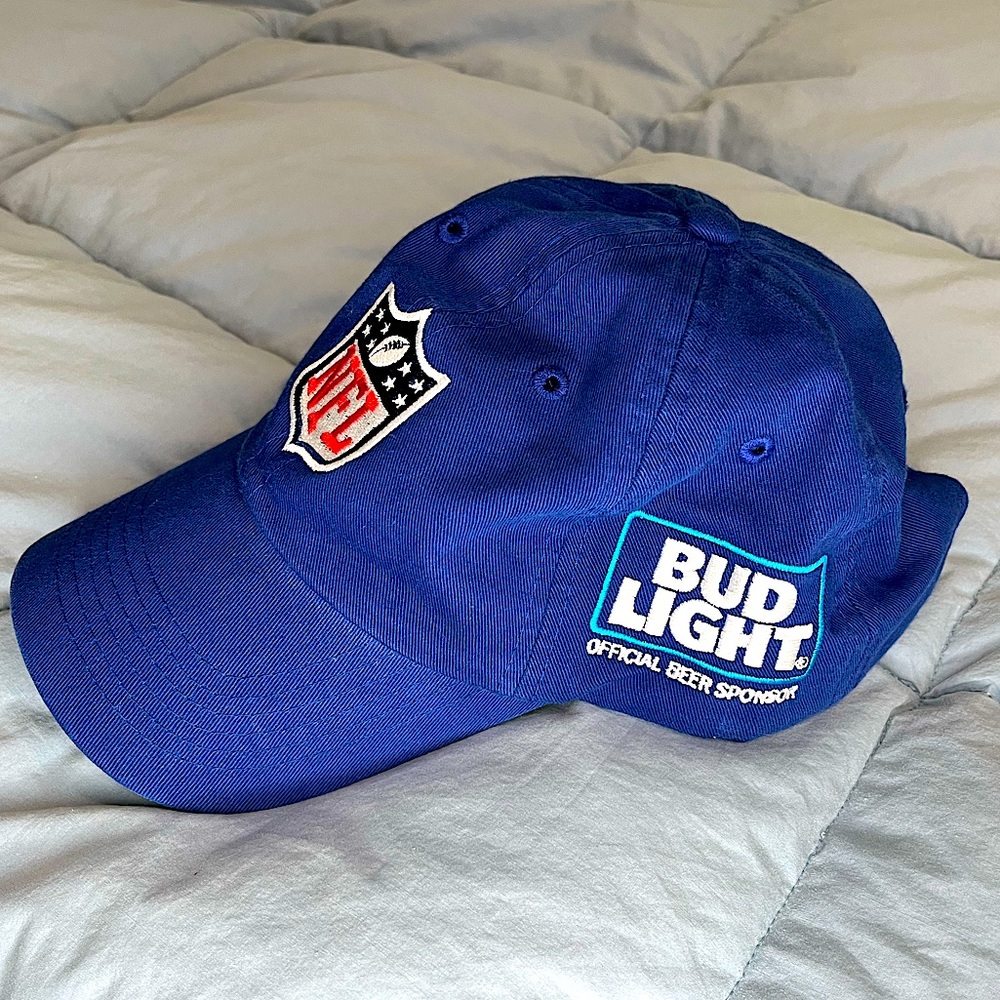 NFL Bud Light Baseball Cap Blue Adjustable